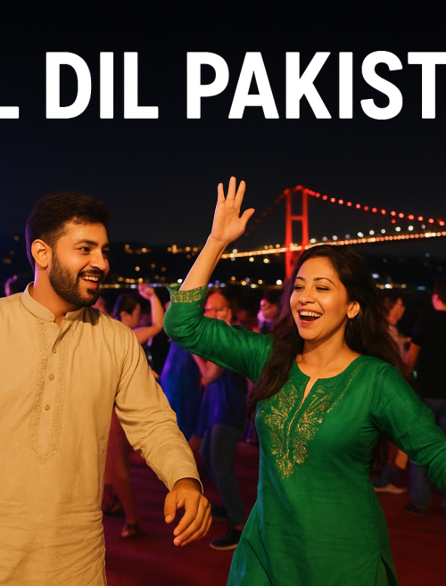 Dance at Dil Dil Pakistan Song in Turkey by Pakistani Guys
