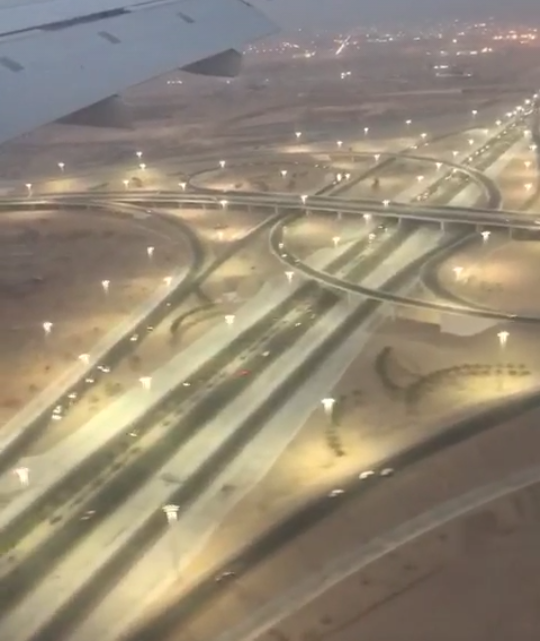 Aeroplane Take off from Istanbul Airport, Turkey and Landing at Jeddah Airport, Saudi Arabia