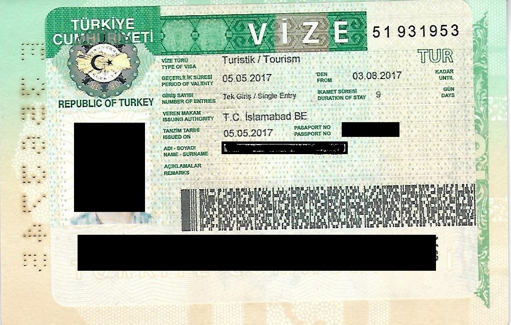 Documents Required for Turkey Visit Visa from Pakistan